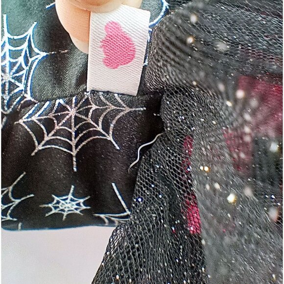 Pink Teddy Spiderweb Glitter Tutu Striped Pants Build a Bear Plush 15" Blue Eyes - Picture 9 of 16
